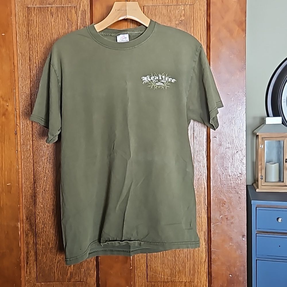 Fruit of the Loom Men's M Olive‎ Realtree Crew Neck T-Shirt Summer Tee